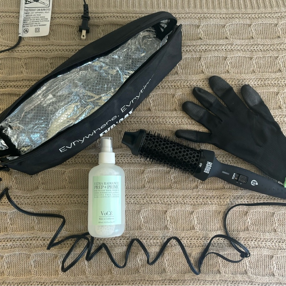 Evryday Black Hair Styling Tool Set with Bag